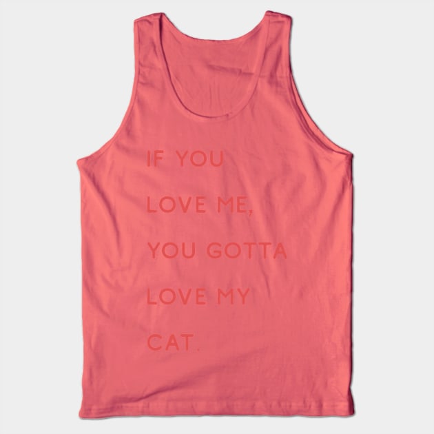 Love my cat red Tank Top by TeeCats